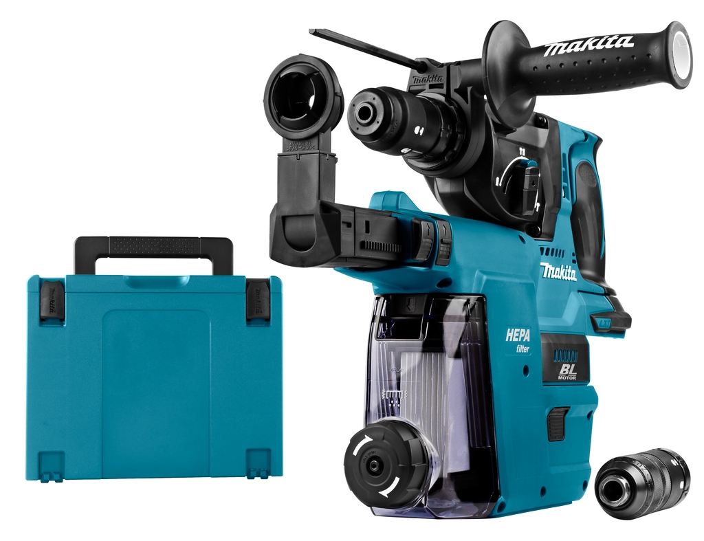 Makita DHR243ZJW Yhdistelmävasara 18 V Runko + DX sisäänrakennettu pölynimu
