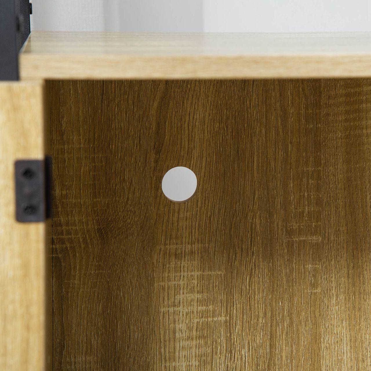 PawHut Katzenschrank für Katzentoilette Katzenklo Beistelltisch Katzenhaus Katzenkommode Schrank Spanplatte Naturholz 82,3 x 51 x 54 cm