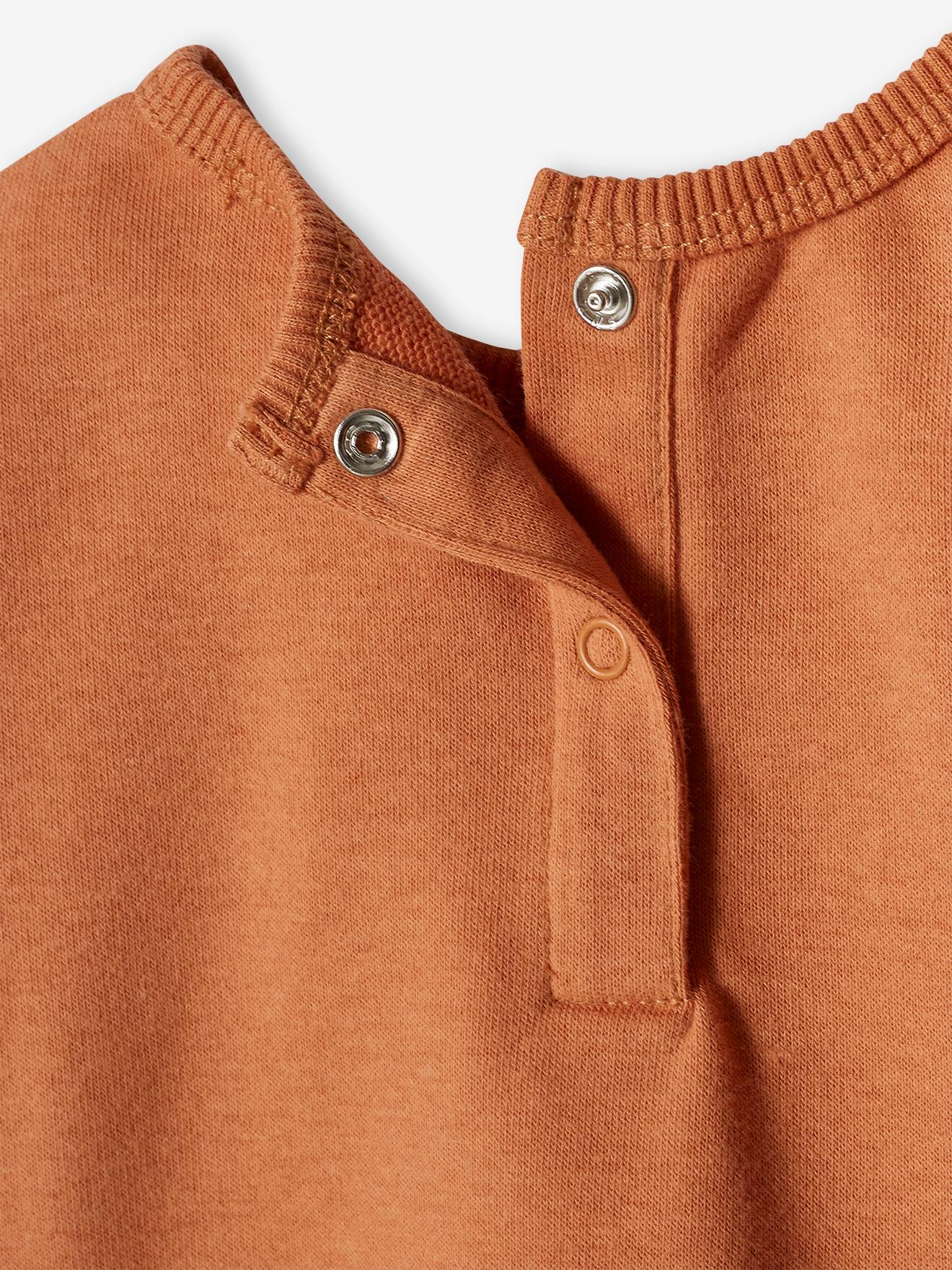 Vertbaudet Baby Sweatshirt mit kurzen Ärmeln - rostbraun