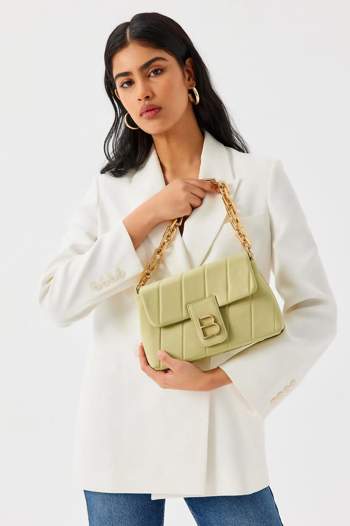 Lucky Bees  Damen Hand- und Schultertasche mit Kettenriemen