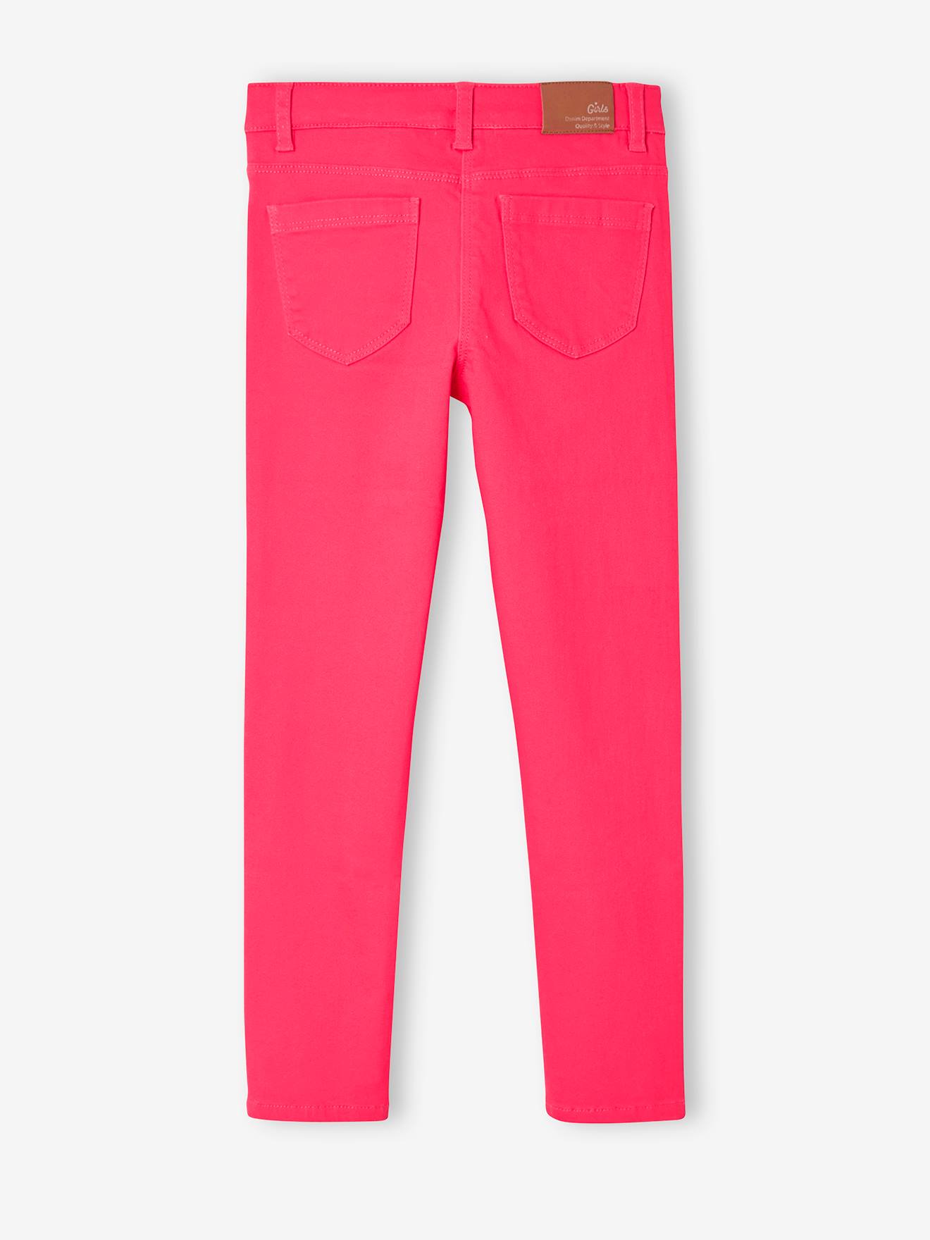 Pantalon slim Morphologik fille tour de hanches FIN framboise