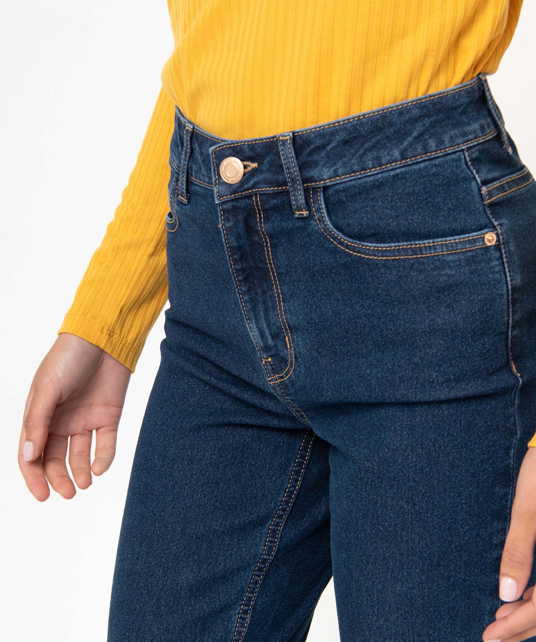 Jean femme coupe Slim taille haute – L26 brut | GEMO