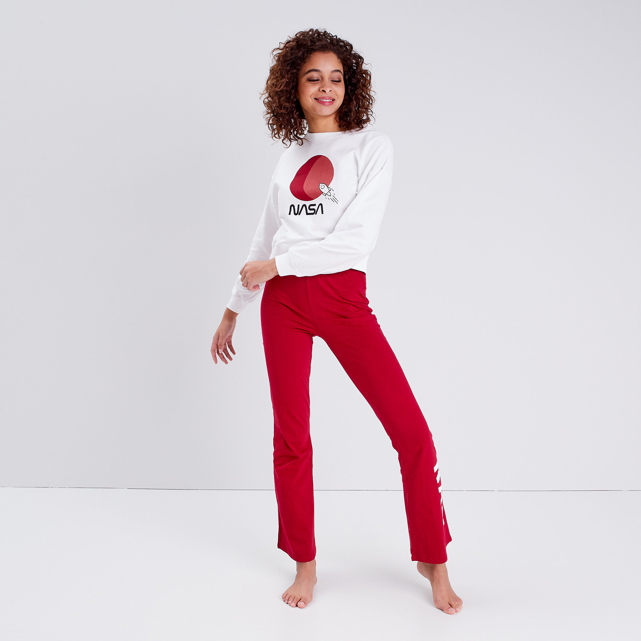 Ensemble pyjama NASA ecru femme | Cache Cache
