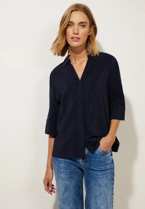 Street One Hemdkragenbluse mit Struktur