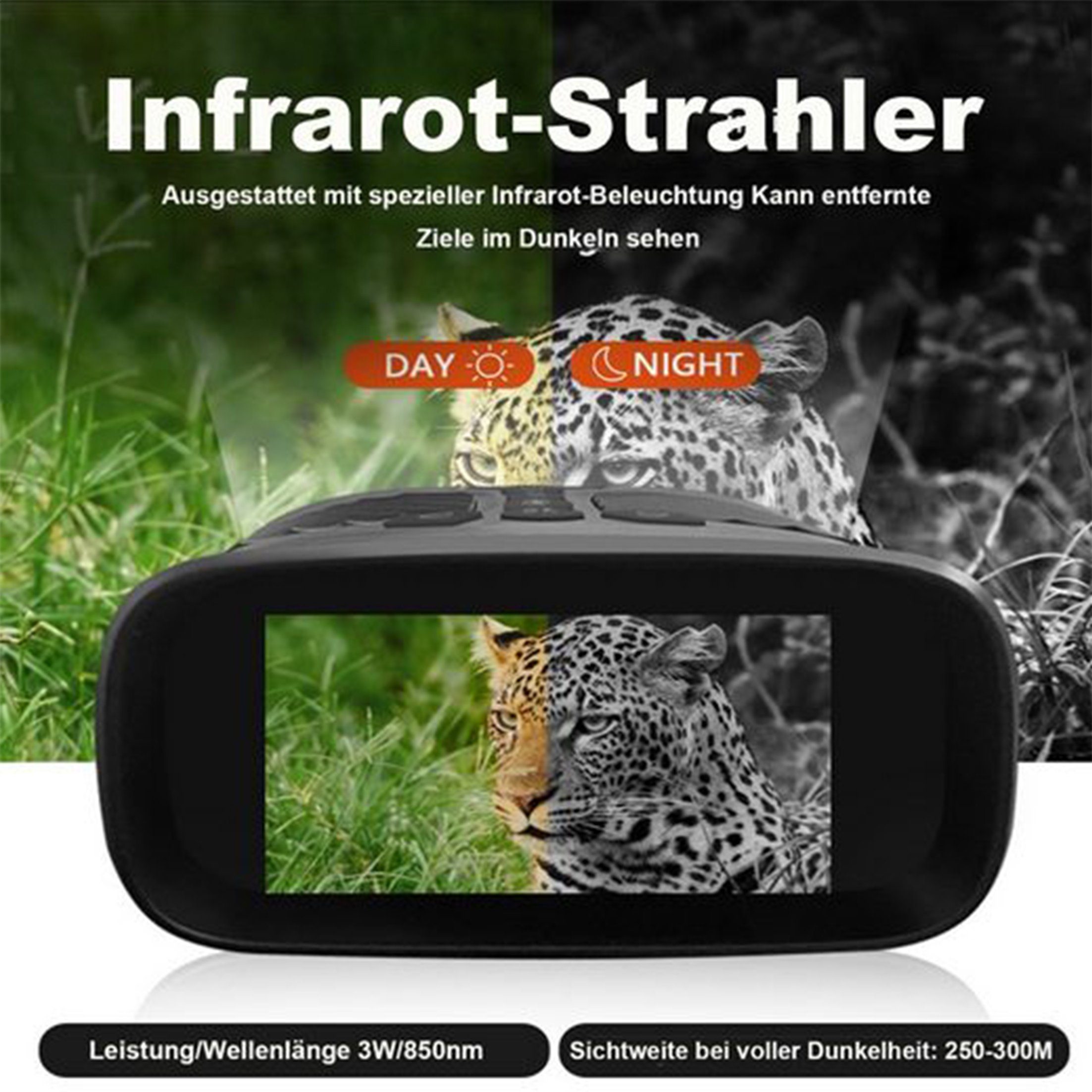 KINSI Fernglas,Nachtsicht,Digitales Vogelbeobachtungsgerät,2.5KD Fernglas (Vogelspiegel im Freien,Foto und Video)