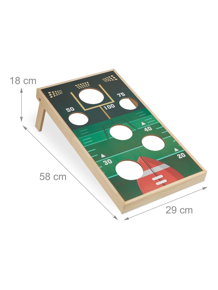 relaxdays 11tlg. Cornhole in Bunt - (B)29 x (H)18 x (T)58 cm günstig kaufen onesize