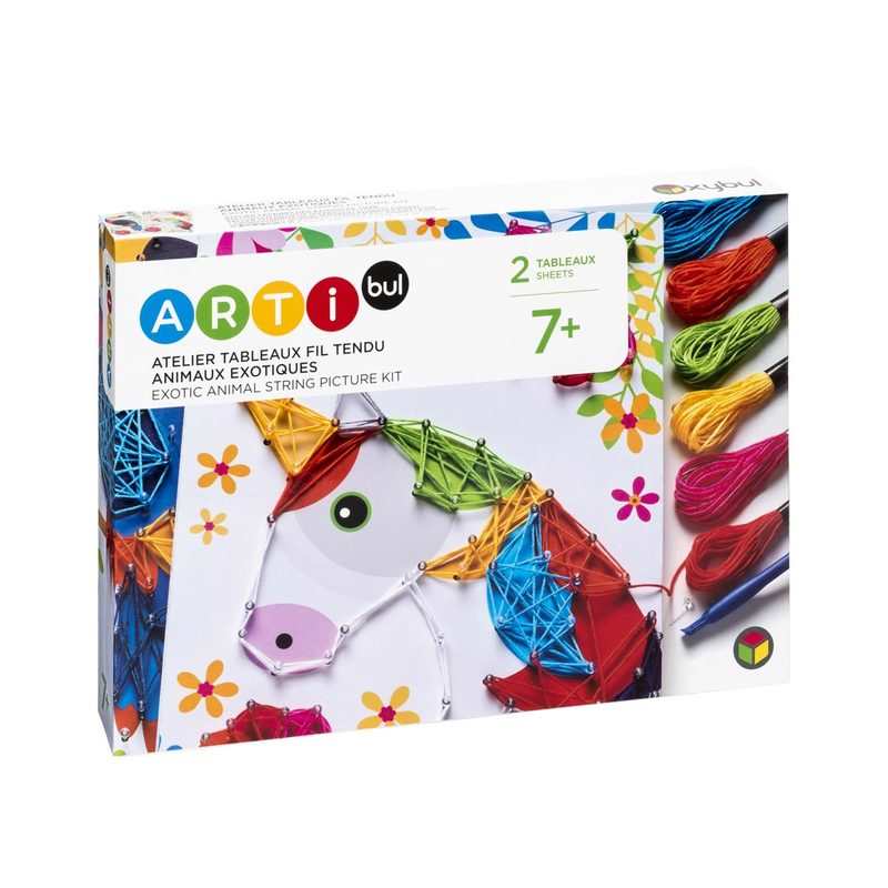 Atelier tableaux fil tendu animaux exotiques Oxybul