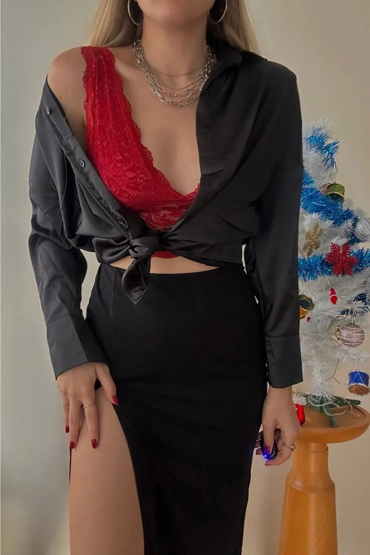 IŞILDA FASHION  Schwarzes Spitzen-Bralette