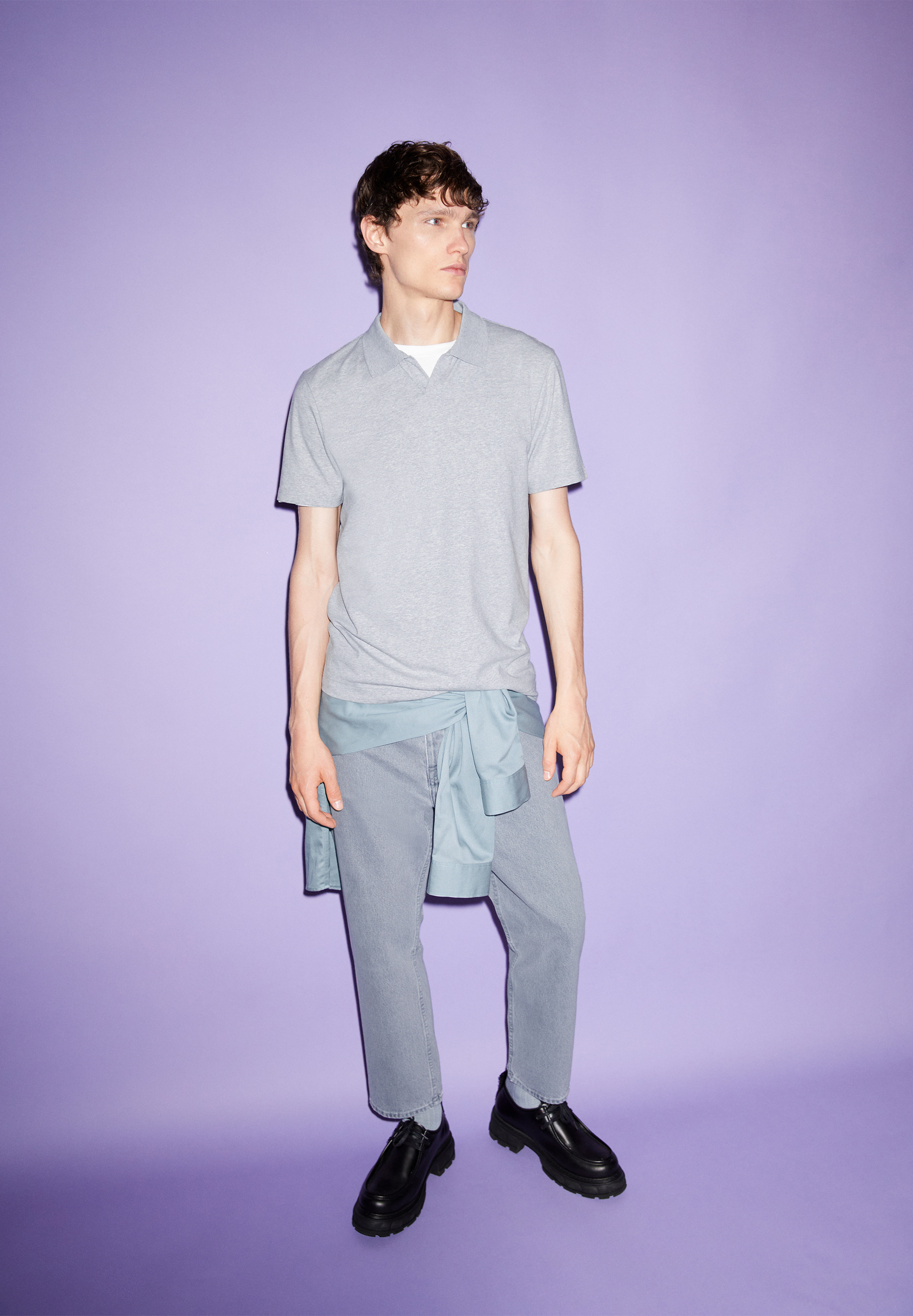 Polo T-Shirt Regular Fit aus Bio-Baumwoll Mix