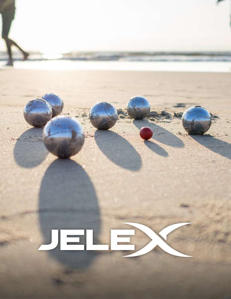 JELEX Throwback Boccia 6er-Set Boule Kugeln mit Tragetasche