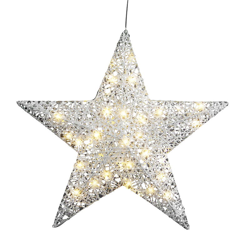 Light IT Stjerne 50 cm 50 LED-lys, glitre