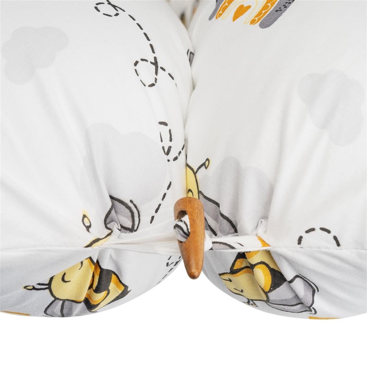 SEI Design Stillkissen Seitenschläferkissen Babynestchen Kuschelnest XXL, Schwangerschaftskissen mit Bezug, Bezug 100% Baumwolle