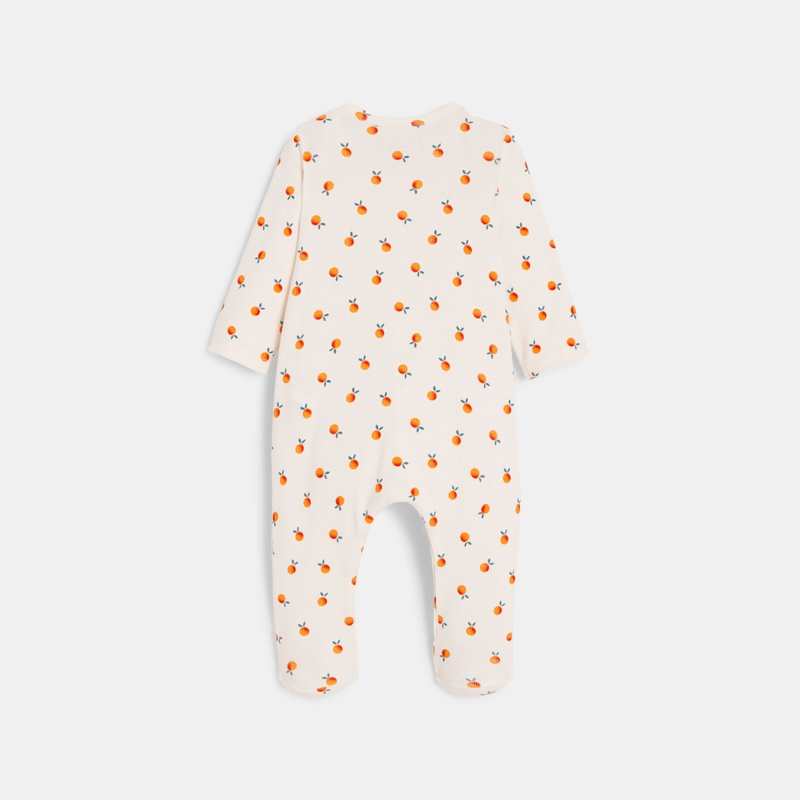 Pyjama bébé fille à imprimés oranges Catimini