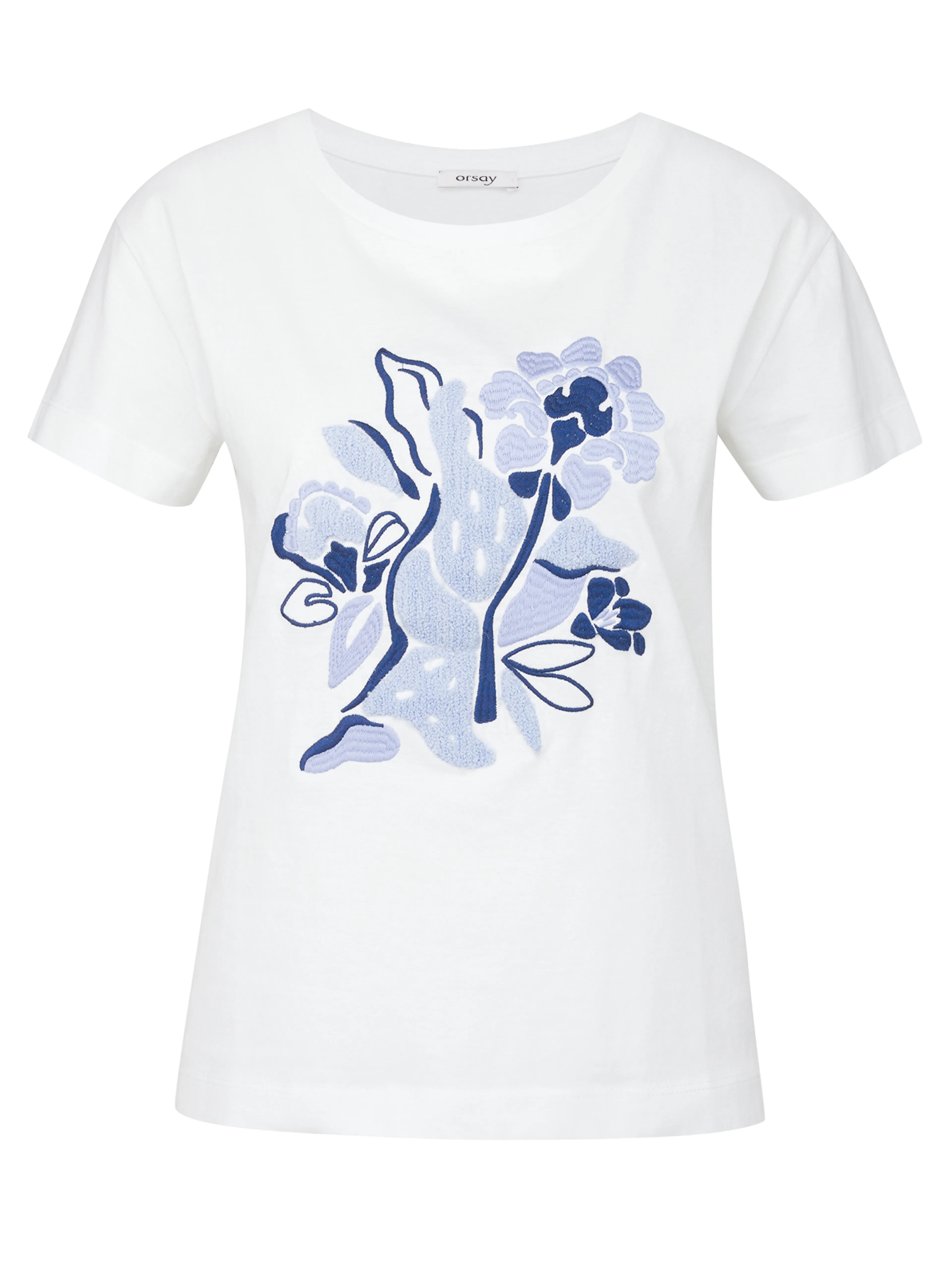 Weißes Damen-T-Shirt mit kurzen Ärmeln ORSAY