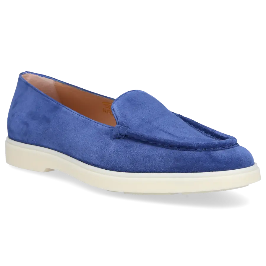 Santoni - Loafer 70143 Veloursleder - blau