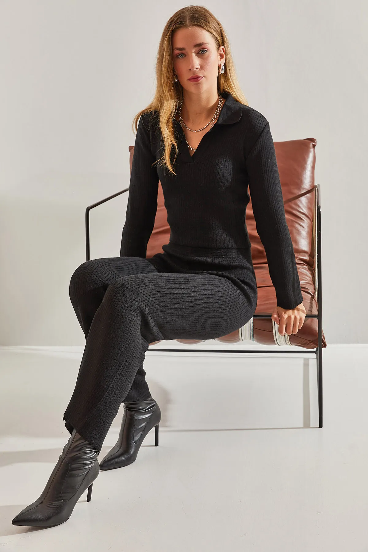 Bianco Lucci  Damen-Strickober- und -Unterteil-Set