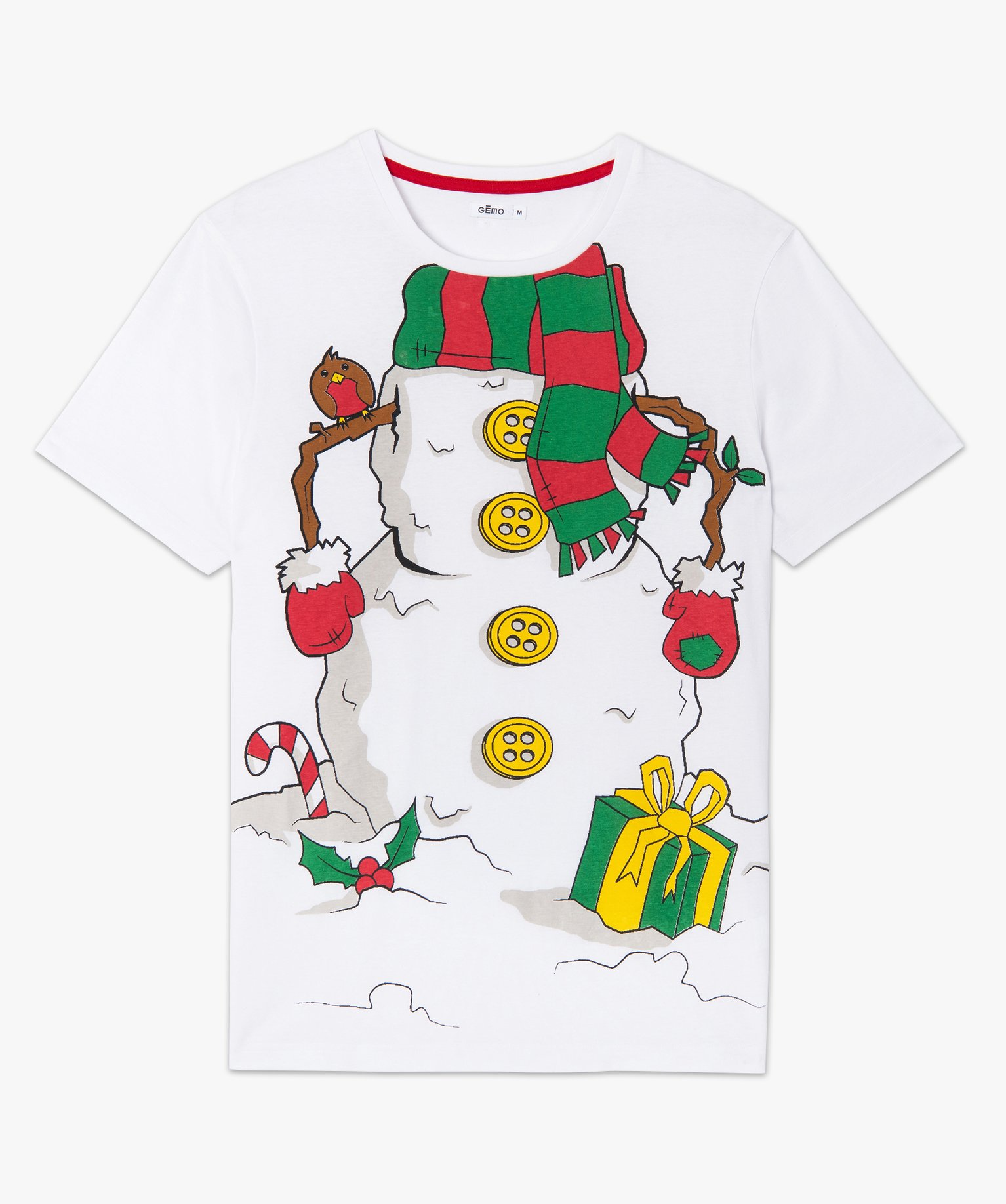 Tee-shirt homme spécial Nol à manches courtes blanc | GEMO