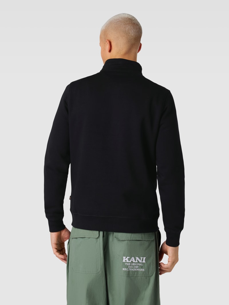Sweatshirt mit Stehkragen Modell 'OAKPORT' in schwarz