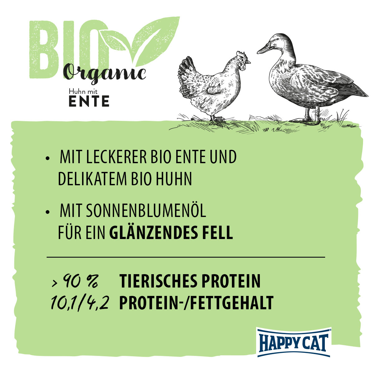 Happy Cat Bio Pouch Huhn & Ente günstig kaufen bei ZooRoyal