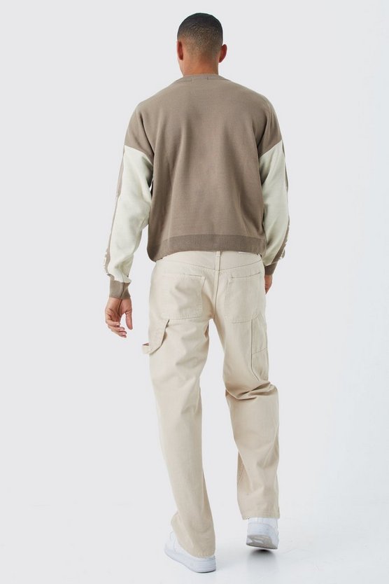 Kastiger Moto-Strickpullover