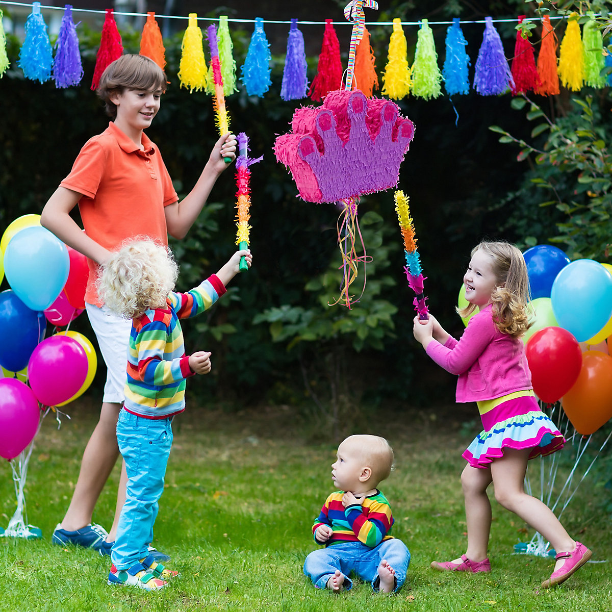 4 tlg. Pinata Set Krone