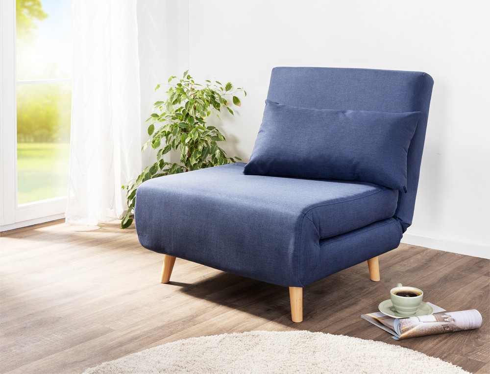 Trendstabil Schlafsessel inkl. Kissen 77 x 90 x 81 cm Blue Jeans