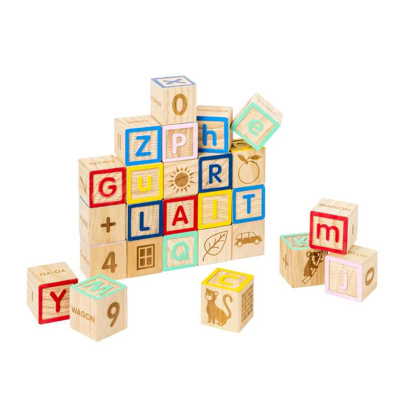 Cubes alphabet en bois Oxybul