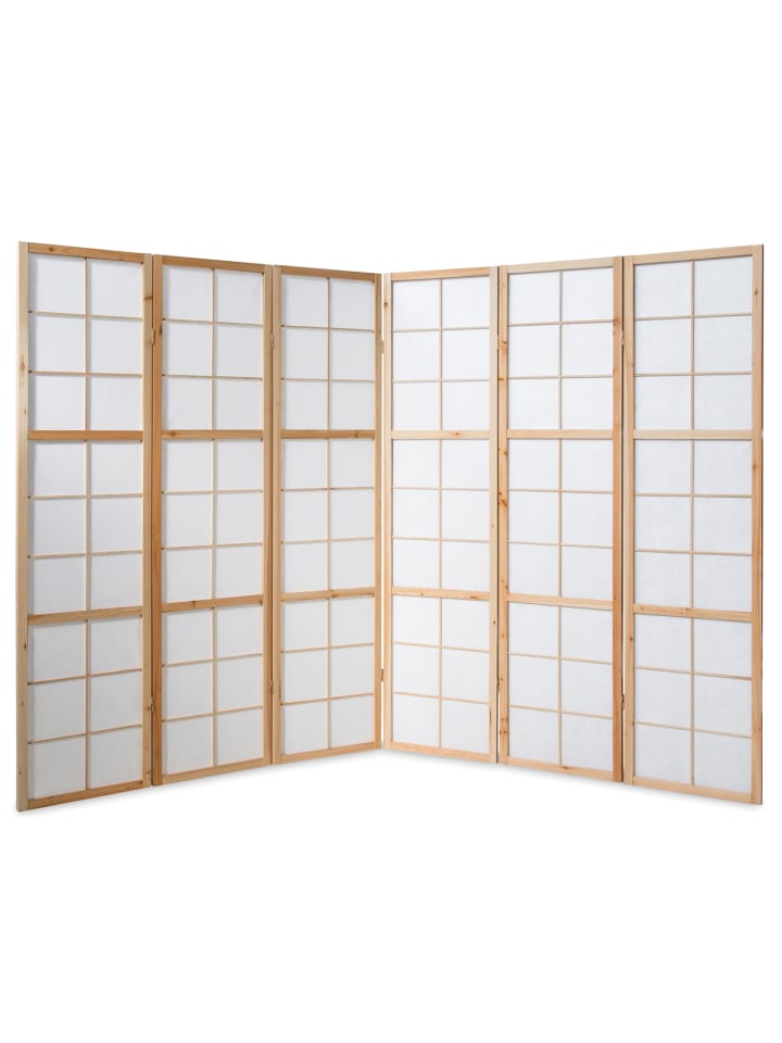 Homestyle4u 6-tlg. Paravent Shoji in Braun 264x175 cm günstig kaufen onesize