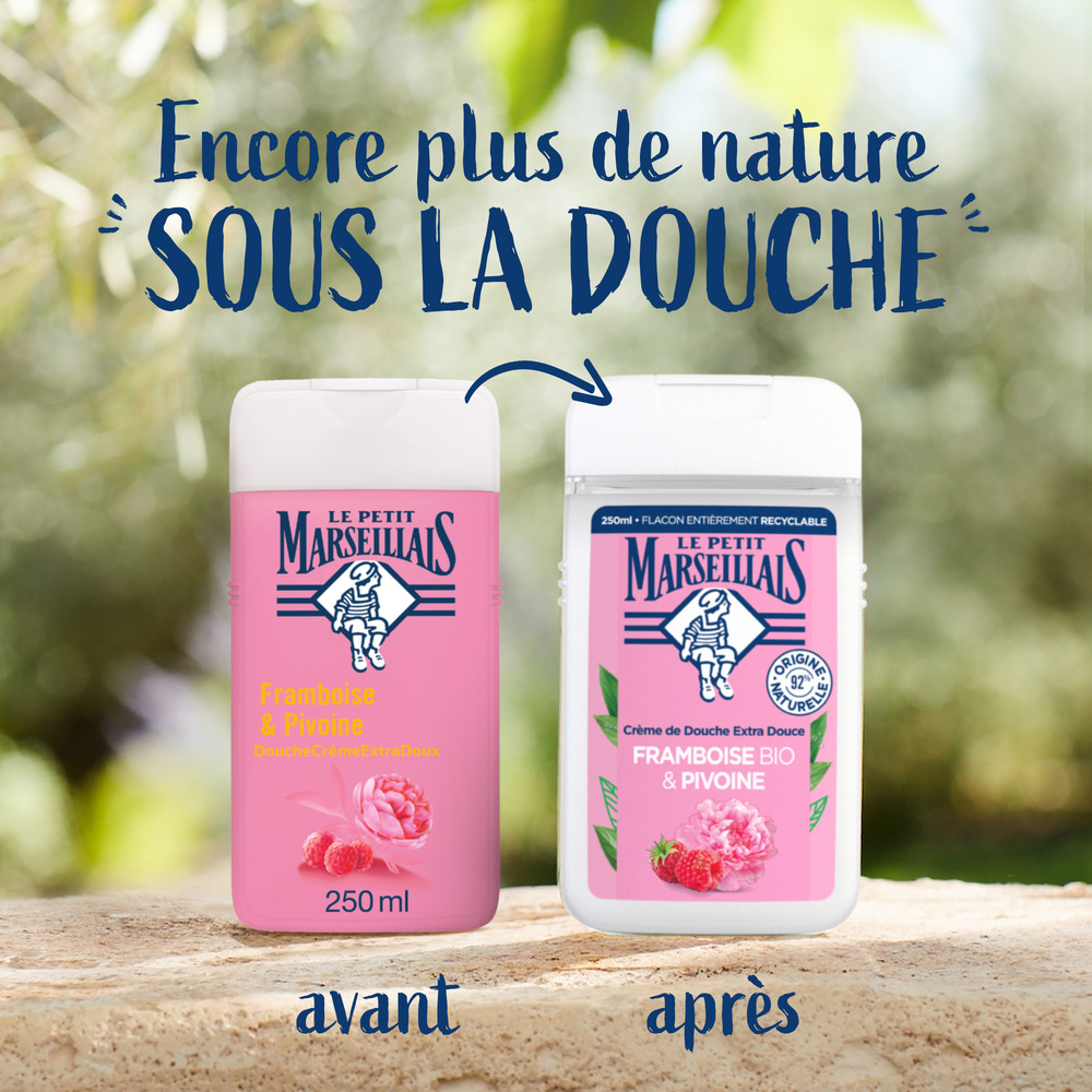 le petit marseillais Gel Douche Cueillettes Fruitées Framboise/Pivoine Gel douche