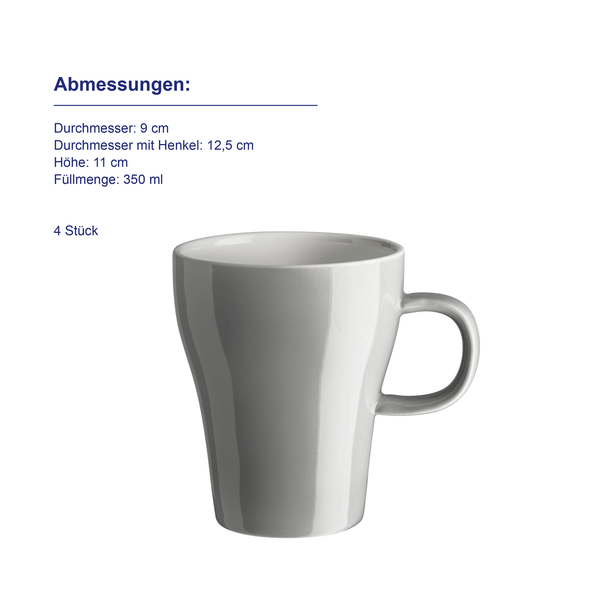 Kombiservice Isora, grau/weiß, 16-tlg.