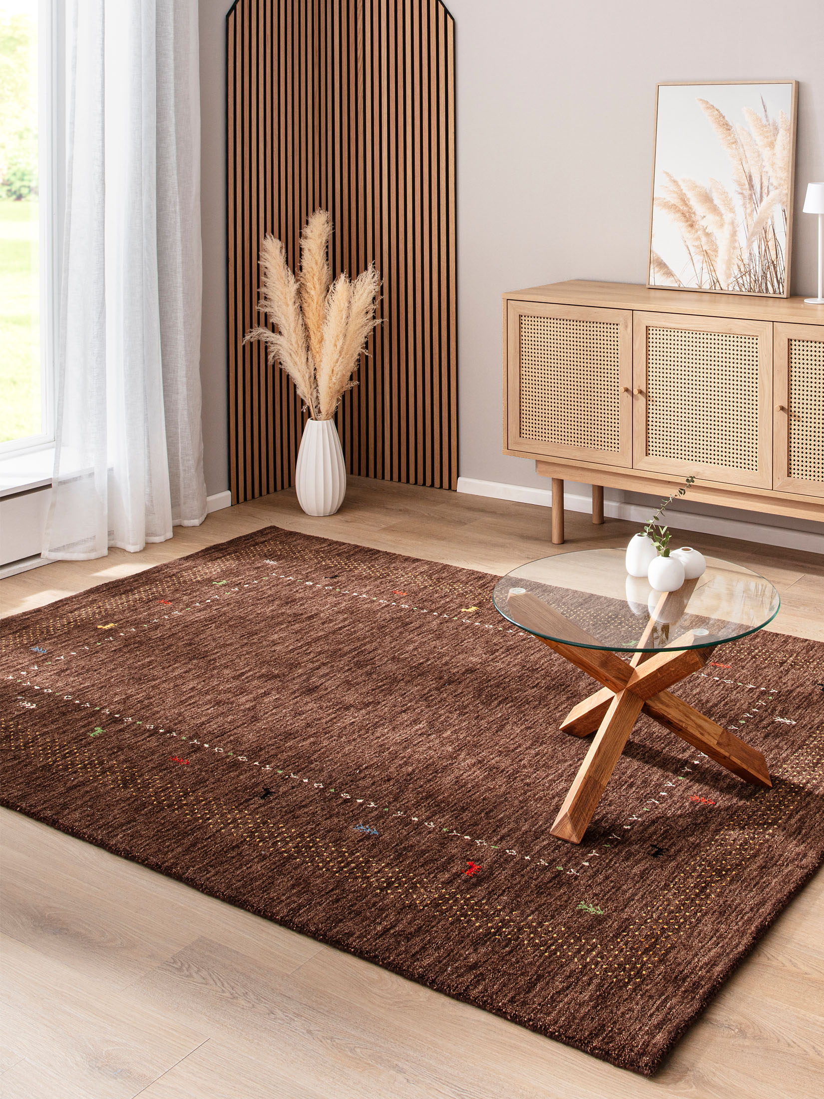 Kamlapur Gabbeh-Teppich, Dark Brown