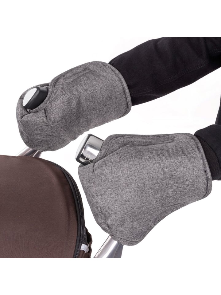 LaLoona Deluxe Handschuhe / Handwärmer für Kinderwagen in grau günstig kaufen onesize