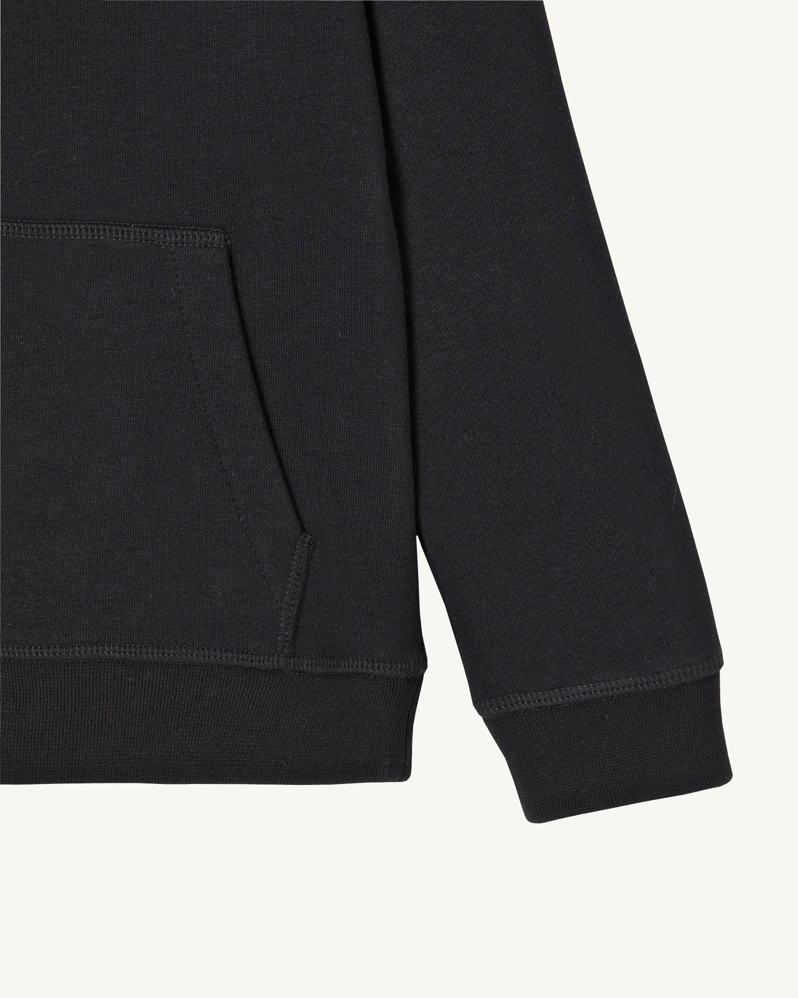 Sweat à capuche enfant en coton biologique Noir Bilbao