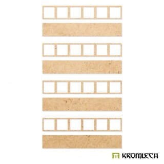 Heavy Infantry 6x1 Square Base Converter Trays (4)