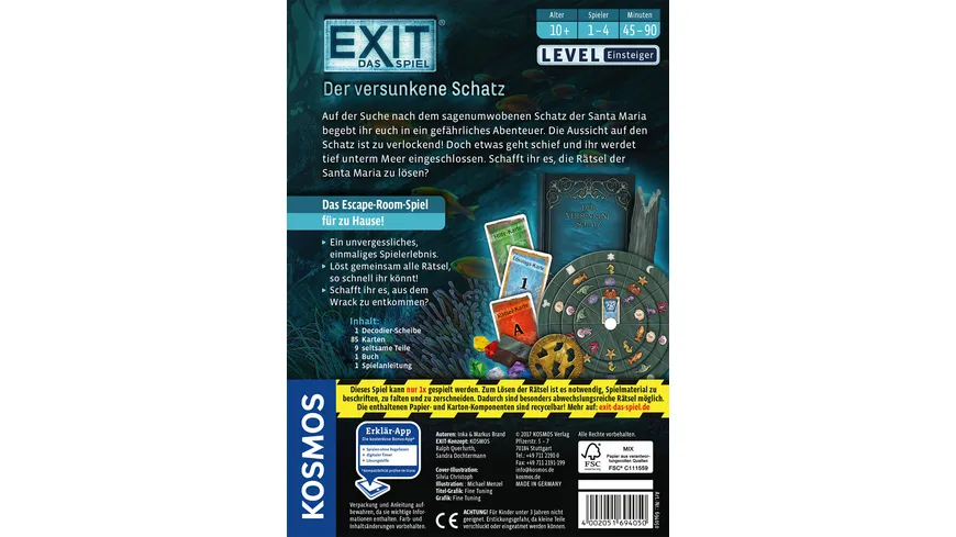 KOSMOS - EXIT - Das Spiel - Der versunkene Schatz