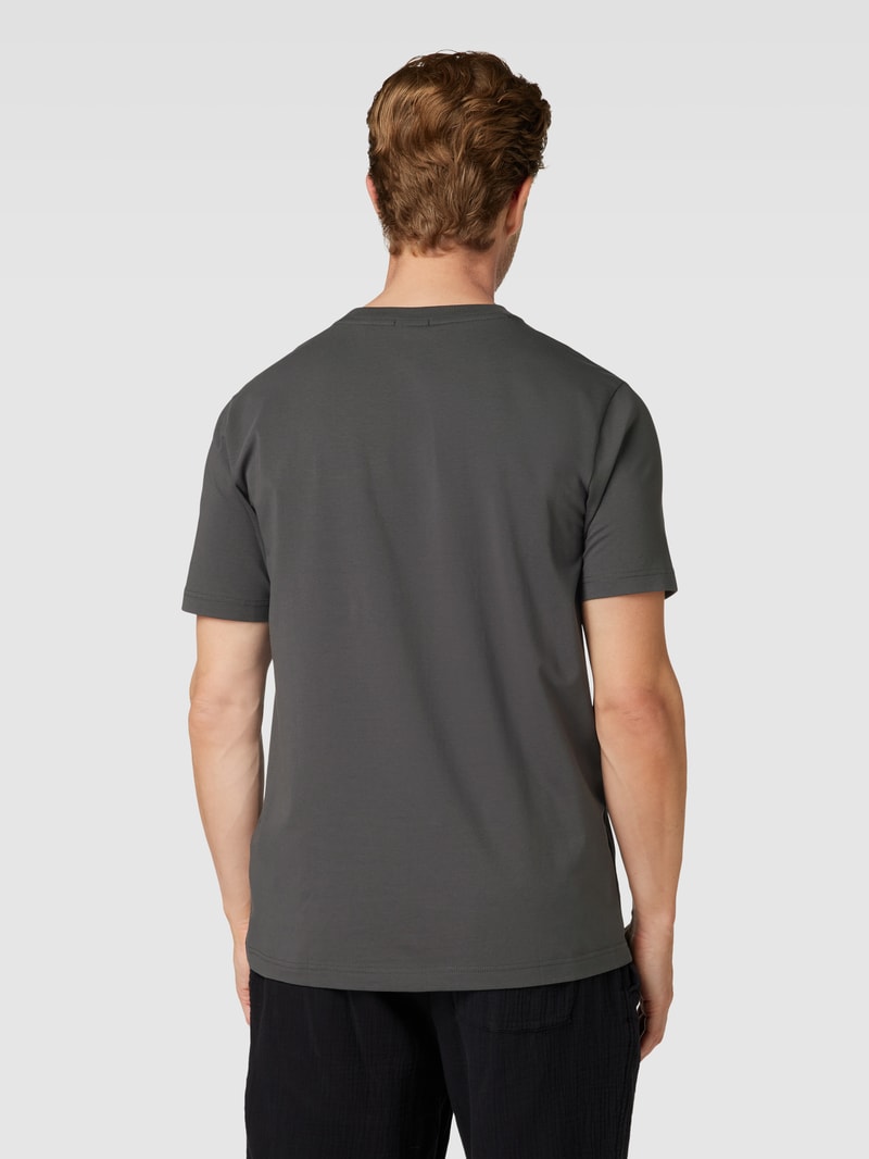 T-Shirt mit Label-Print in graphit