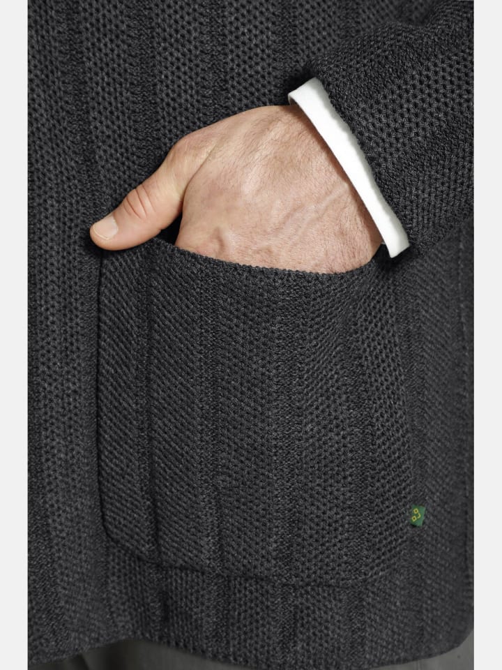 Charles Colby Strickjacke DUKE MODEST in dunkelgrau günstig kaufen