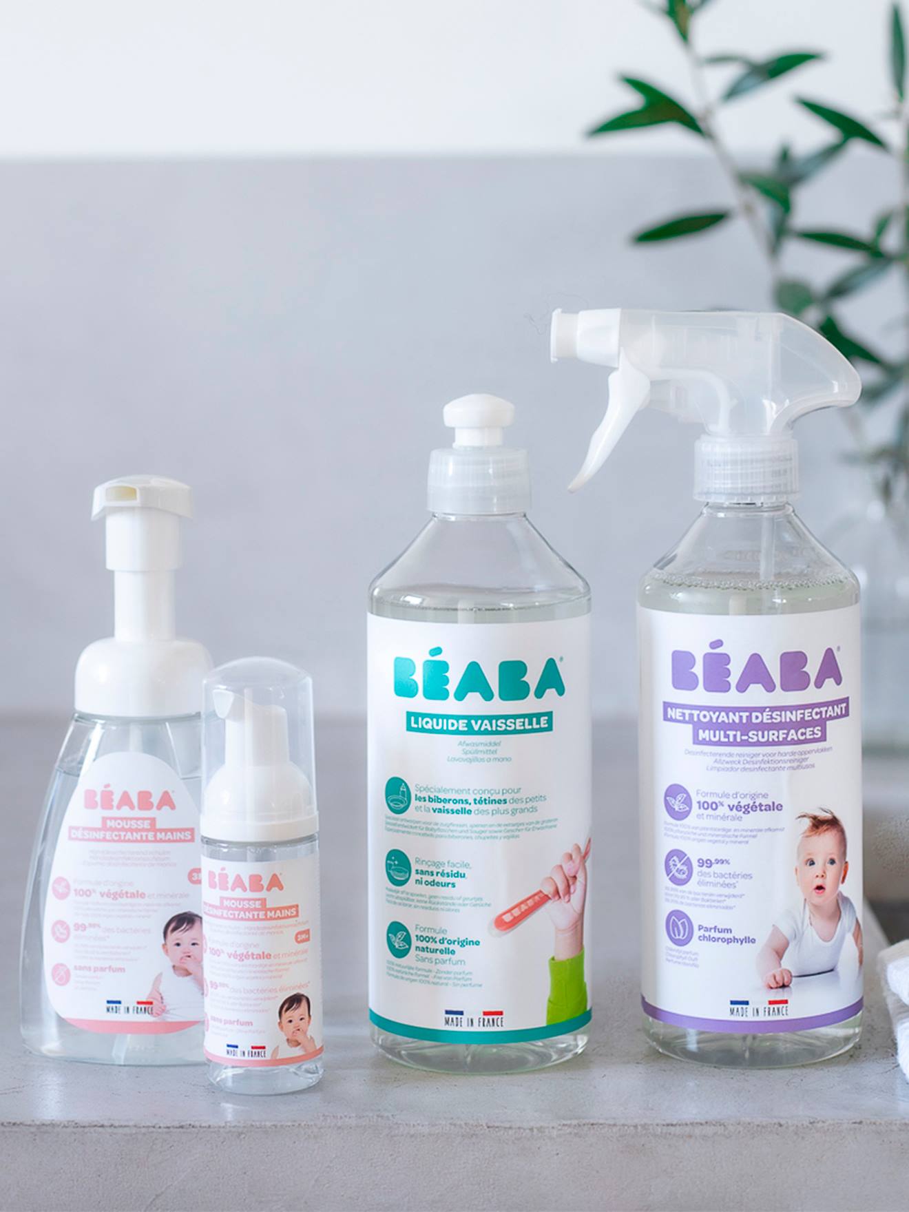 Lot de 2 flacons de liquide vaisselle (500 ml) BEABA blanc