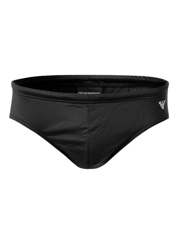 EMPORIO ARMANI, Badeslip, Mikrofaser, schwarz