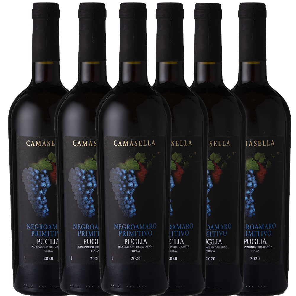 Camasella Negroamaro Primitivo Puglia IGT 2023 - 6er-Karton