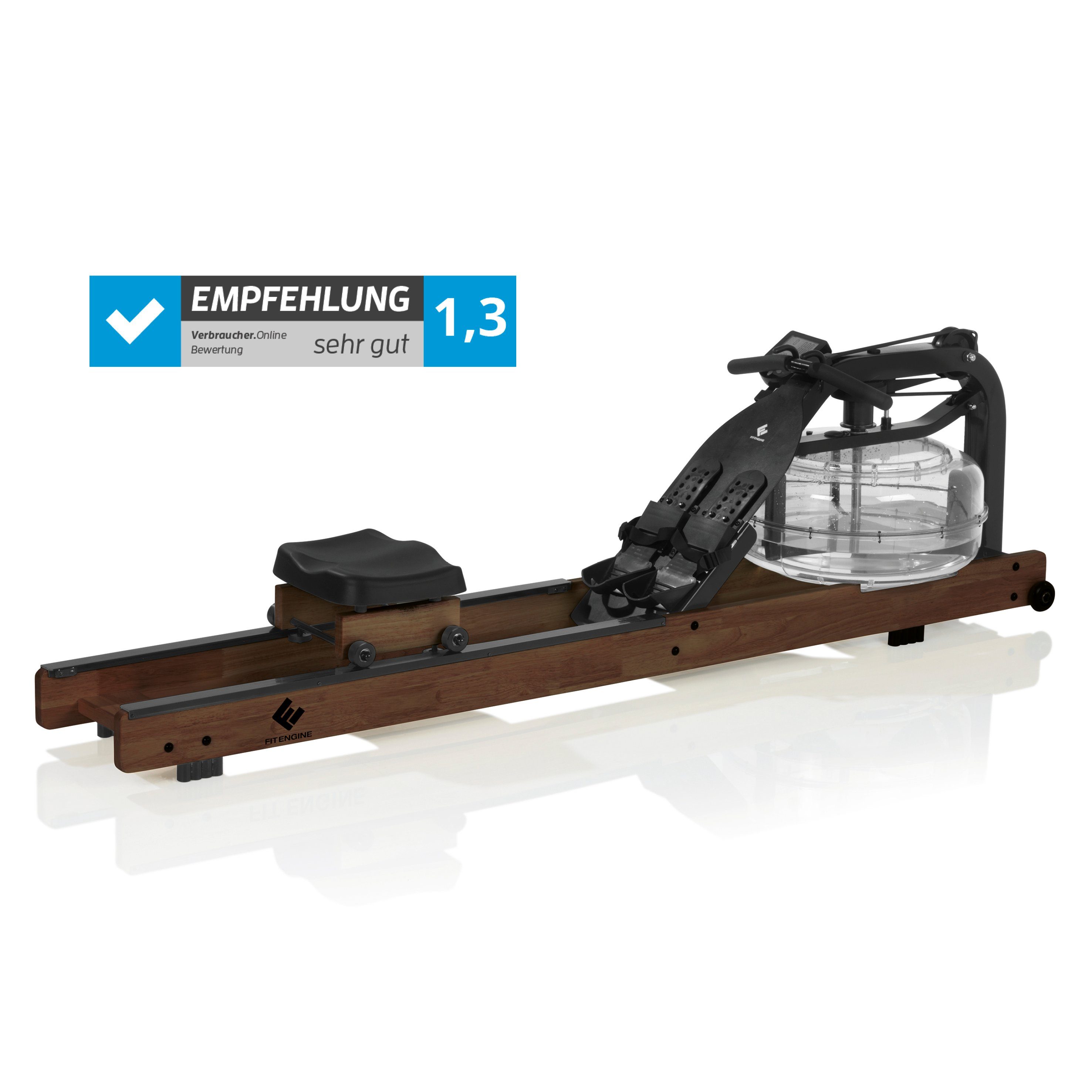 FitEngine Rudergerät dunkelbraun (Limited Edition) inkl. Wassertank