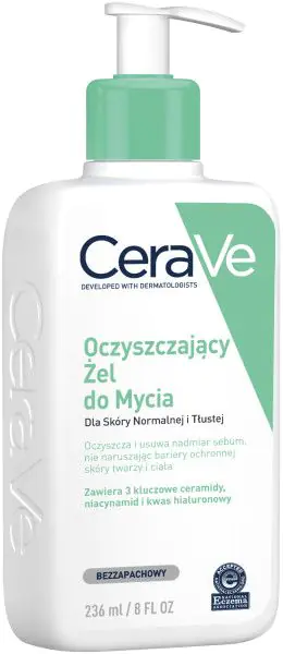 CeraVe valomasis gelis normaliai ir riebiai odai 236 ml