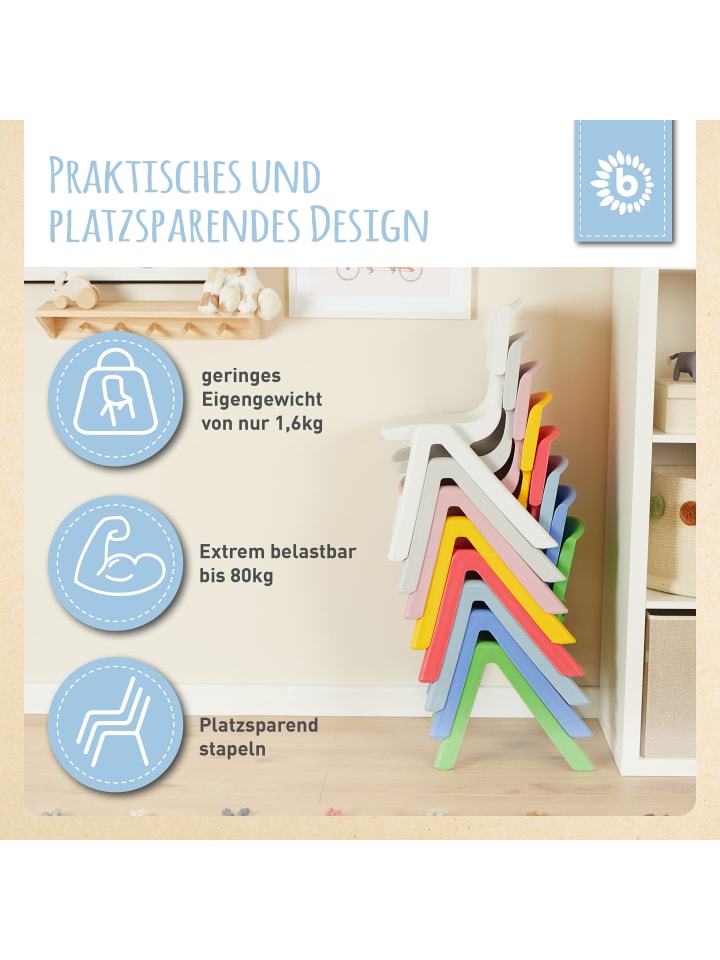 Bieco Spielwaren Kinderstuhl bis 80 kg belastbar in Blau günstig kaufen onesize