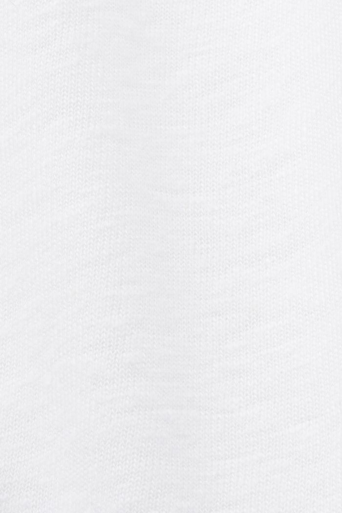 T-Shirt mit Frontprint, Leinenmix