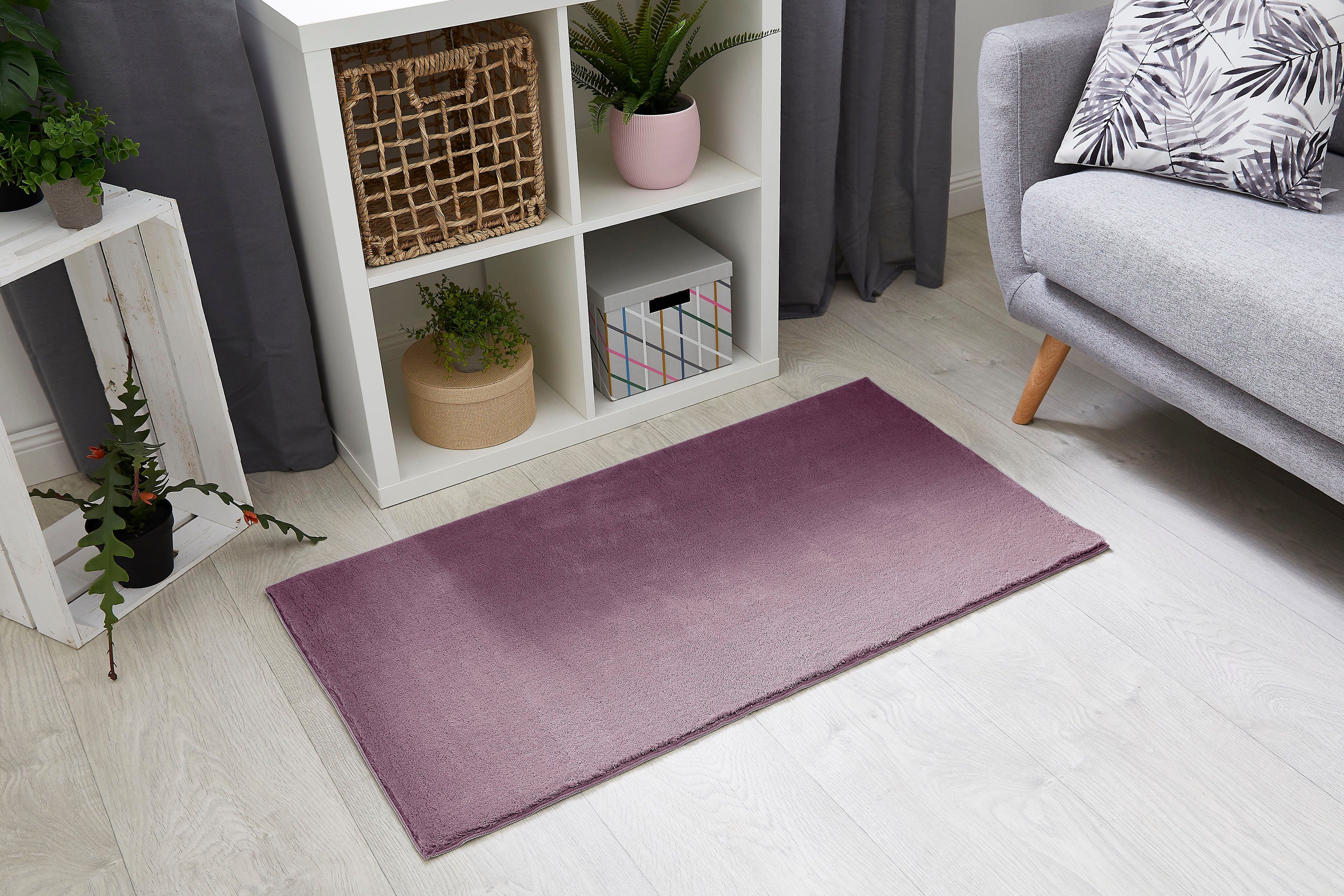 Teppich Arezzo, Andiamo, rechteckig, Höhe: 16 mm, Uni Farben, weicher Flor, waschbar, ideal im Wohnzimmer & Schlafzimmer