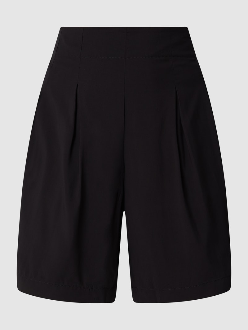 Shorts aus Viskose in schwarz