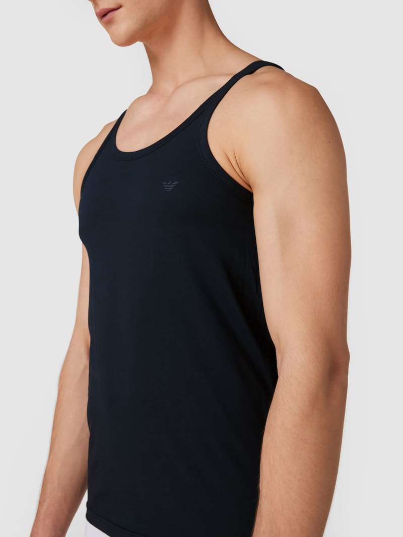 Tanktop aus Baumwolle im 2er-Pack in marineblau