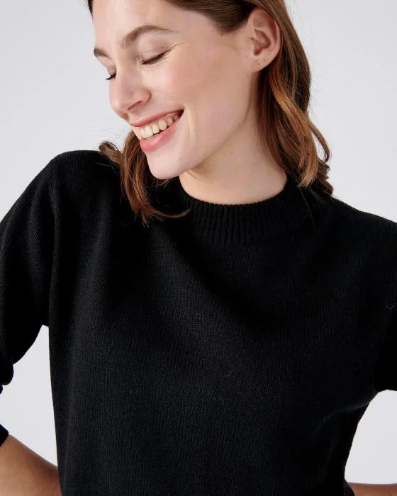 Pull col rond maille jersey
