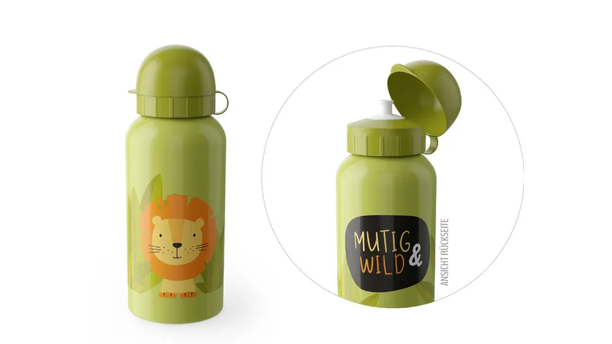 Geschenk für Dich Kinder Trinkflasche Mutig&Wild 0,4l