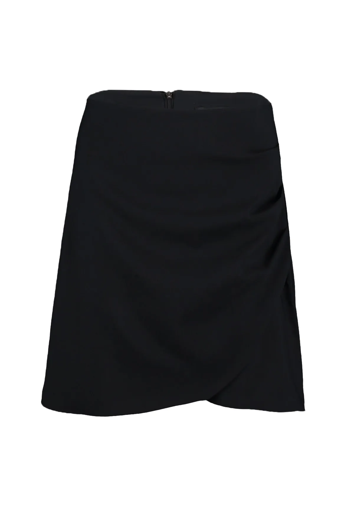 Trendyol Collection  Zweireihiger schwarzer Minirock - Raffung vorne, gewebt TWOAW20ET0094